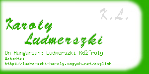 karoly ludmerszki business card